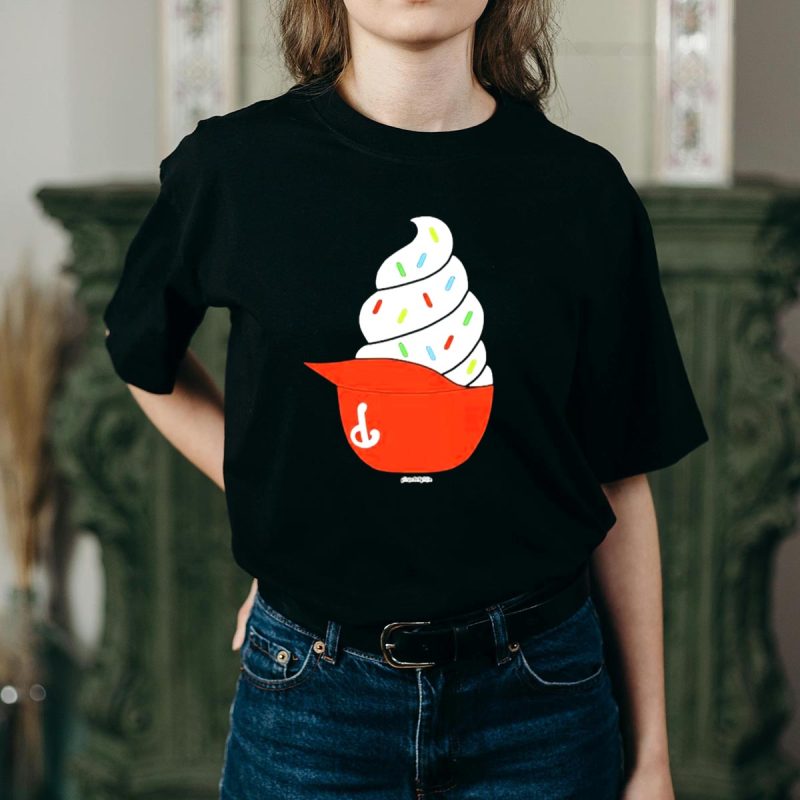 Colorful Phillies Ice Cream Helmet Swirl T-Shirt with Sprinkles - Image 2