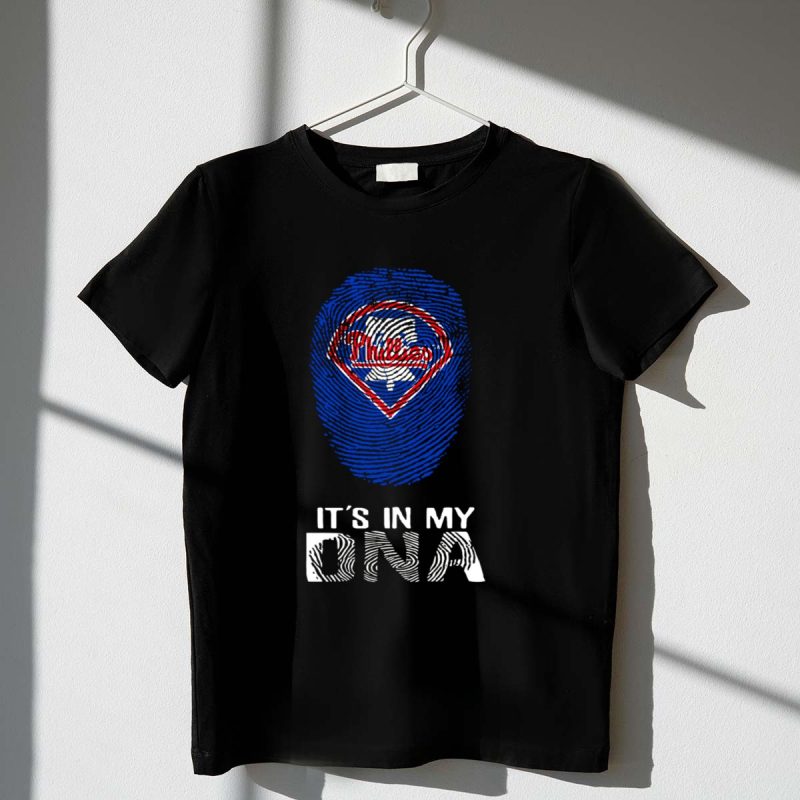 Phillies DNA Fingerprint Baseball T-Shirt for Sports Fans and Enthusiasts