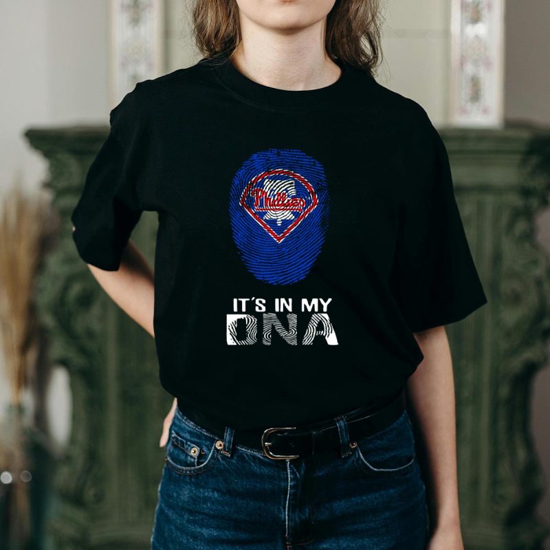 Phillies DNA Fingerprint Baseball T-Shirt for Sports Fans and Enthusiasts - Image 2
