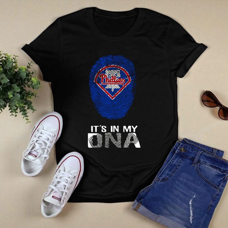 Phillies DNA Fingerprint Baseball T-Shirt for Sports Fans and Enthusiasts - Image 5
