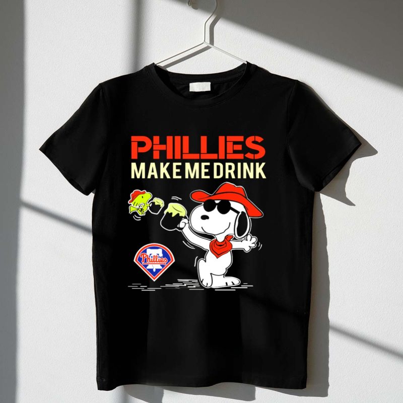 Phillies Make Me Drink Snoopy T-Shirt | Perfect for Philadelphia Fans