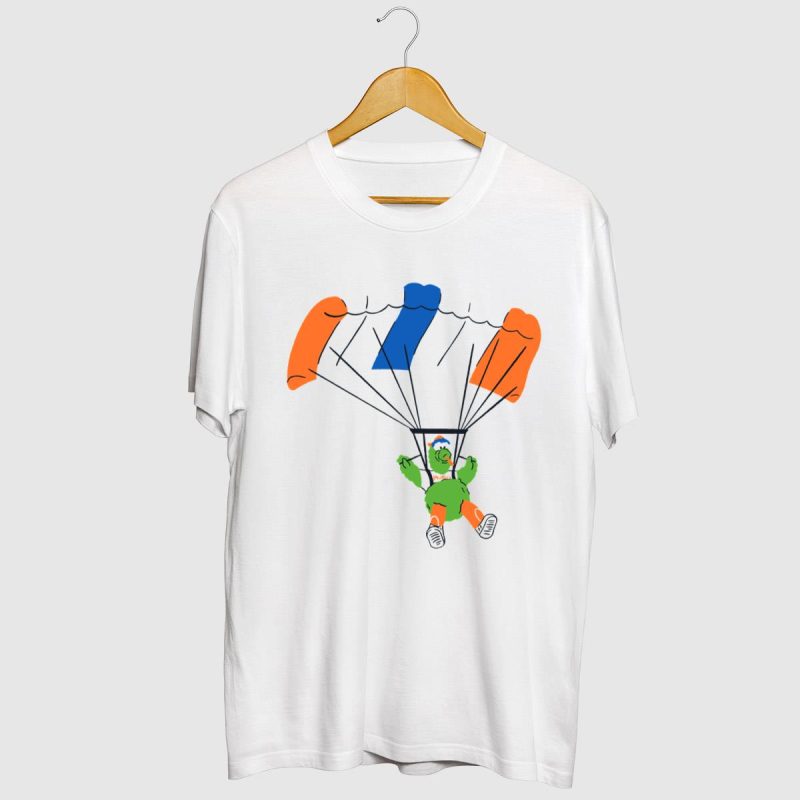 Celebrate the Phillies with 162-0 Season T-Shirt – Mascot Design - Image 2
