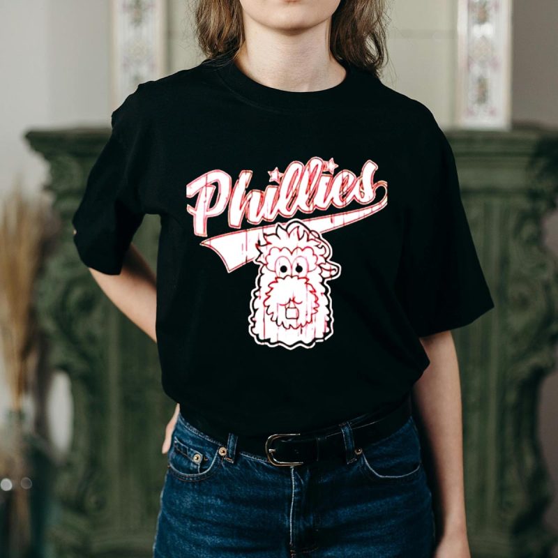 Phillies Phanatic Cartoon Head T-Shirt - Fun Baseball Fan Tee - Image 2