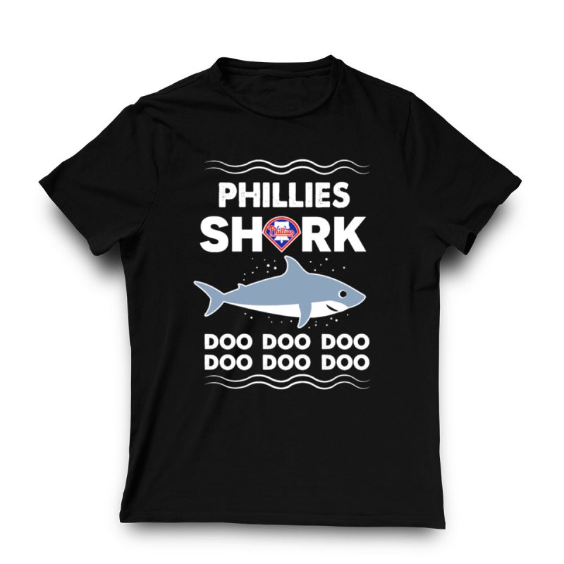 Philadelphia Phillies Shark Doo Doo Doo T-Shirt - Fun Baseball Fan Tee - Image 3
