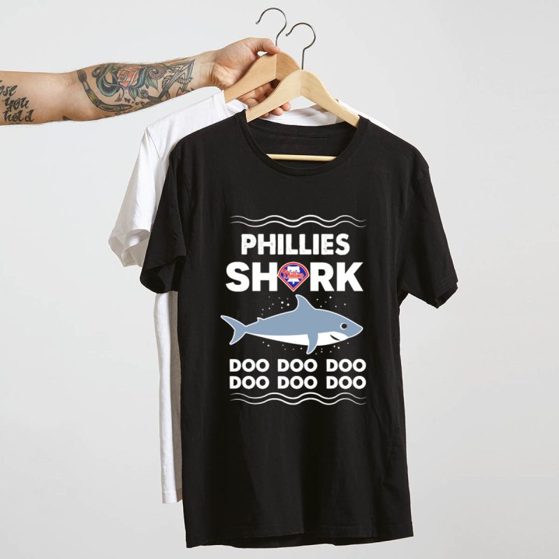 Philadelphia Phillies Shark Doo Doo Doo T-Shirt - Fun Baseball Fan Tee - Image 4