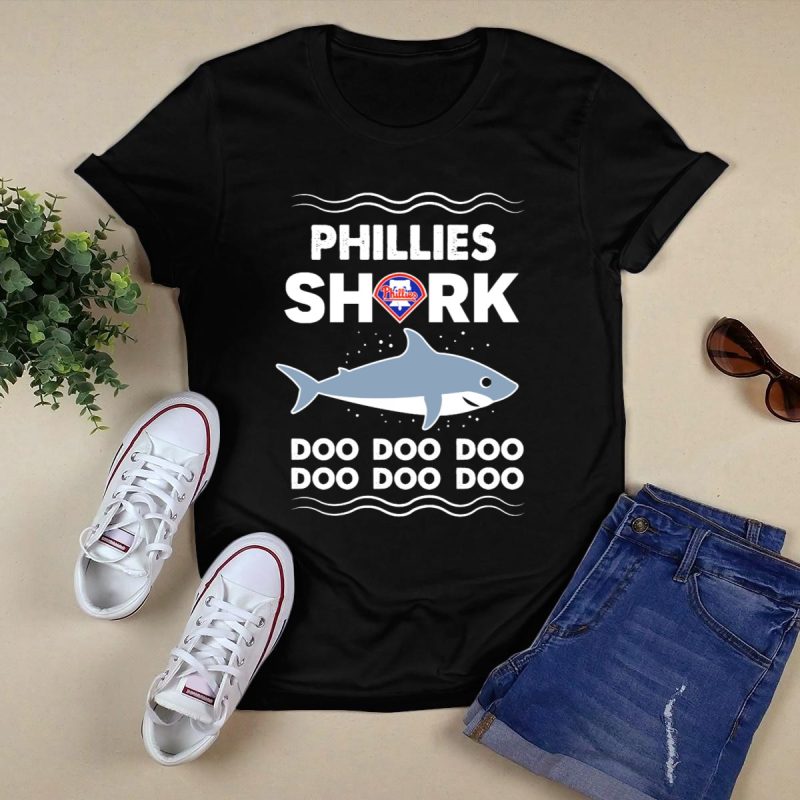 Philadelphia Phillies Shark Doo Doo Doo T-Shirt - Fun Baseball Fan Tee - Image 5