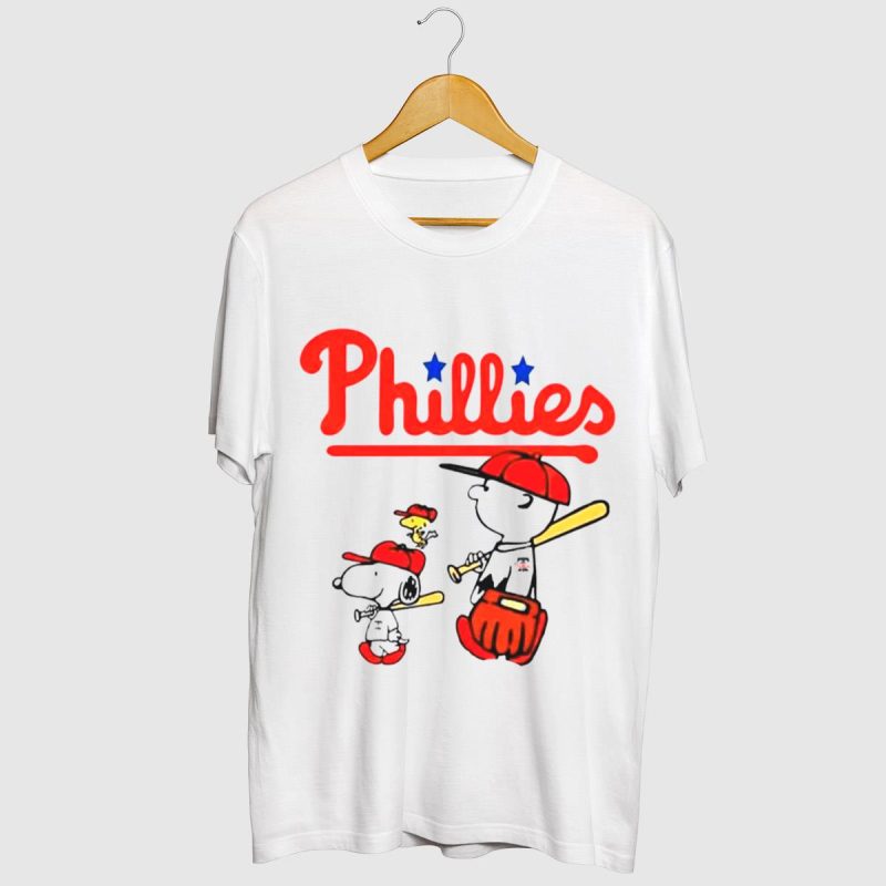 Snoopy & Woodstock Phillies Baseball T-Shirt for Peanuts Fans - Image 2