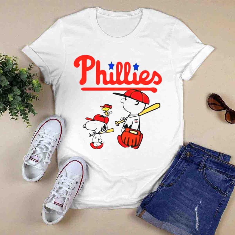 Snoopy & Woodstock Phillies Baseball T-Shirt for Peanuts Fans - Image 6