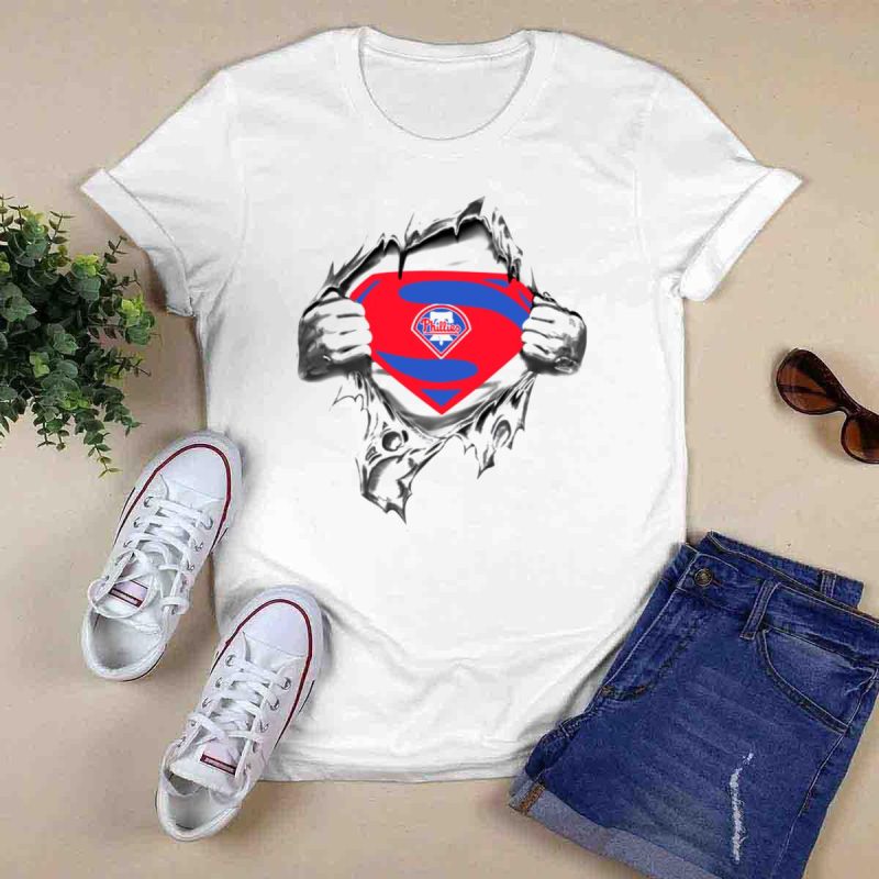 Phillies Superman Logo Baseball T-Shirt for Dedicated Fans - Image 6