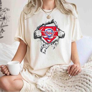 Phillies Superman Logo Torn Open T-Shirt - Trendy Fan Gear for Supporters