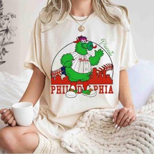 Philly Phanatic Philadelphia Skyline Phillies Baseball T-Shirt for Fans