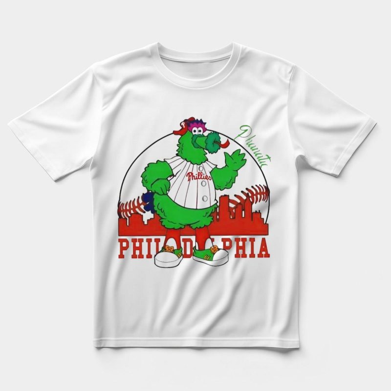 Philly Phanatic Philadelphia Skyline Phillies Baseball T-Shirt for Fans - Image 5