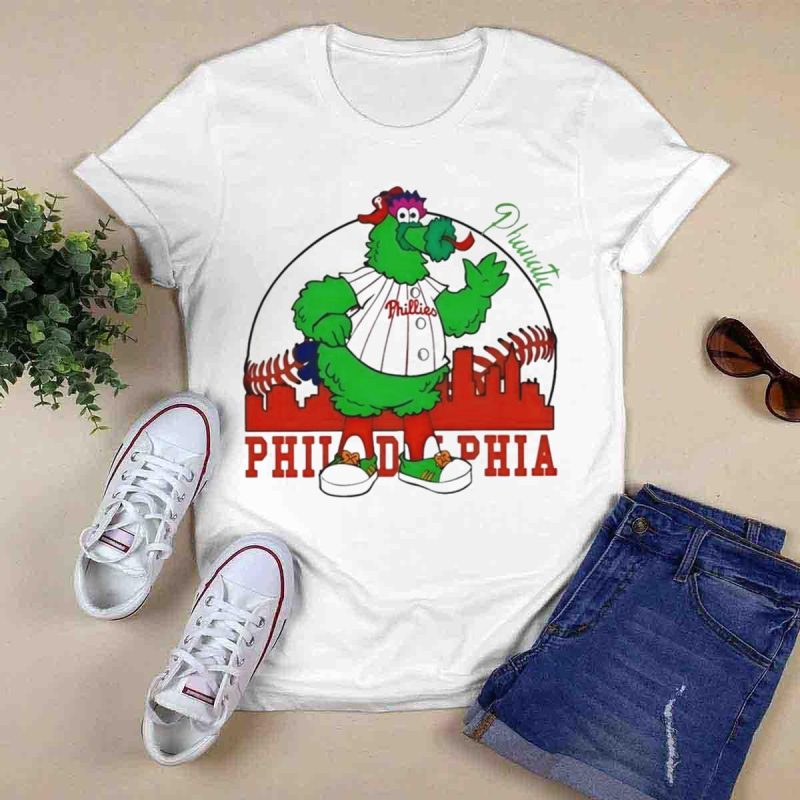 Philly Phanatic Philadelphia Skyline Phillies Baseball T-Shirt for Fans - Image 6