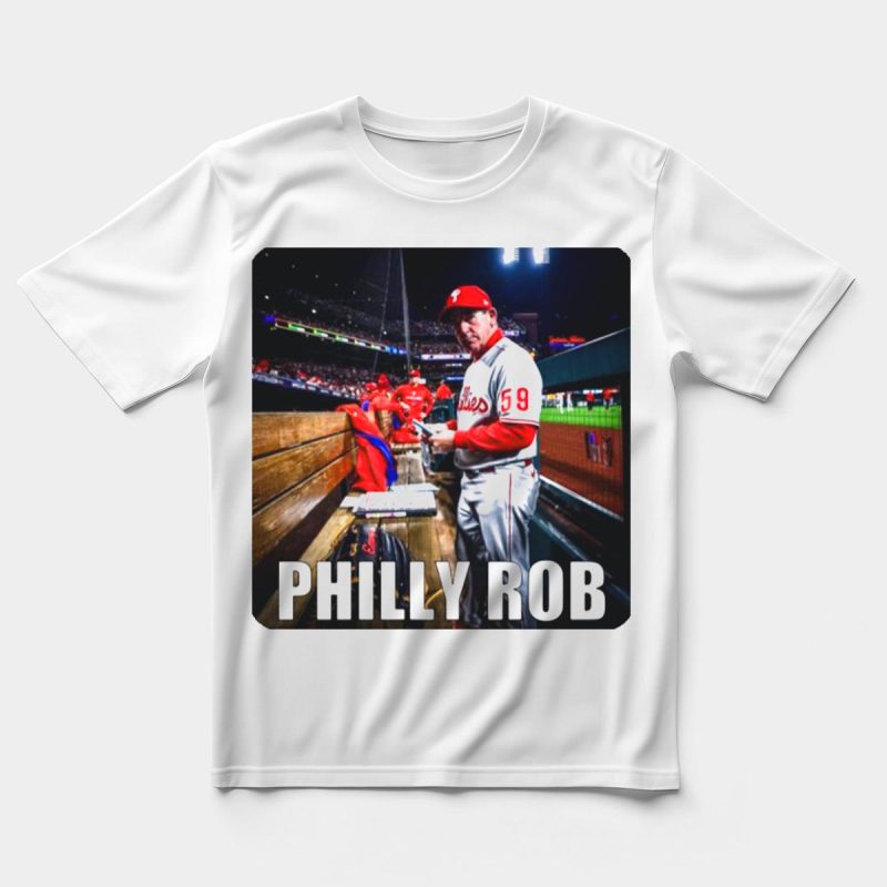 Philadelphia Phillies Dugout Scene T-Shirt for Baseball Fans - Image 5