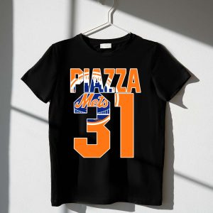 New York Mets Retro Logo T-Shirt - Piazza 31 Baseball Memorabilia