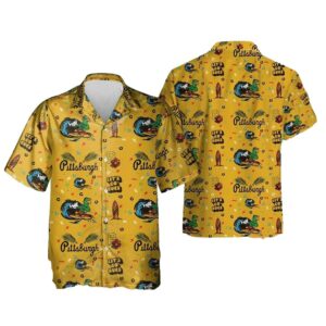 Pittsburgh Pirates Let's Go Bucs Graphic Aloha Hawaiian Shirt - Unisex