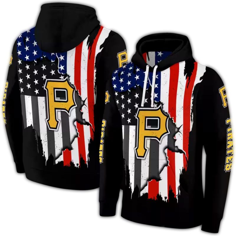 Pittsburgh Pirates American Pride AOP Hoodie 1