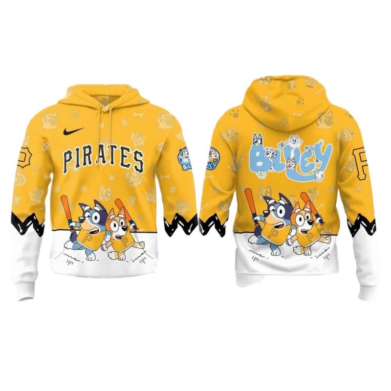 Pittsburgh Pirates Bluey Night Graphic Printed Unisex Hoodie