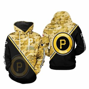 Pittsburgh Pirates Camo Graphic Printed Unisex Hoodie - Team Spirit Wear