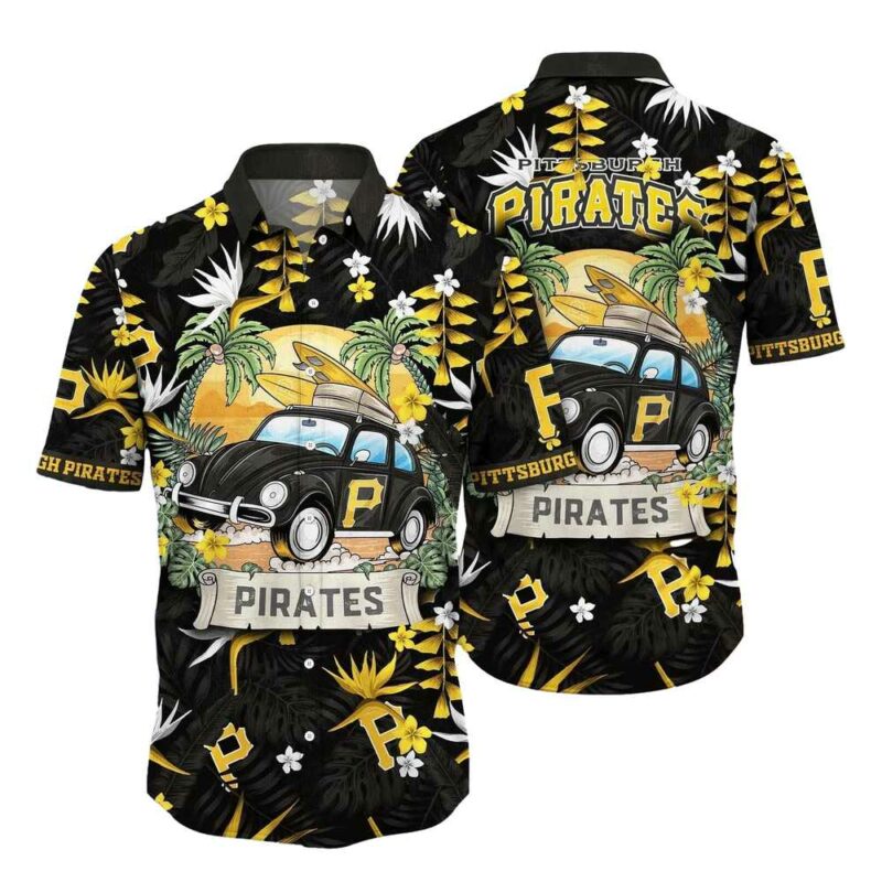 Pittsburgh Pirates Tropical Aloha Shirt - Unisex Graphic Print for Summer Fun