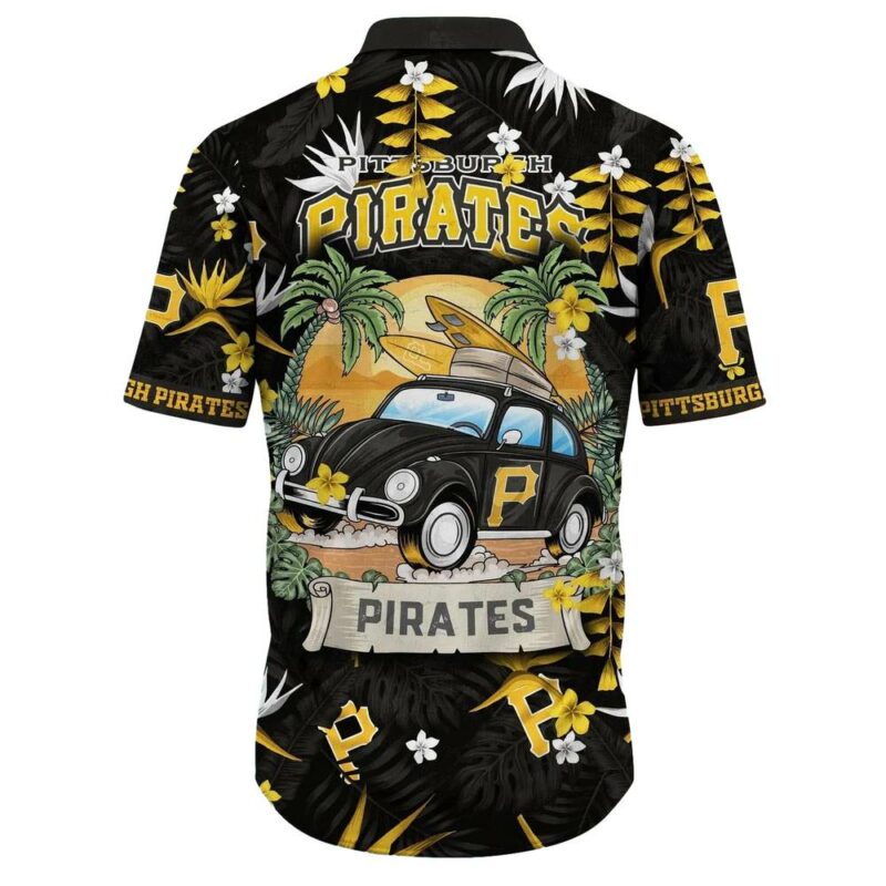 Pittsburgh Pirates Tropical Aloha Shirt - Unisex Graphic Print for Summer Fun - Image 3