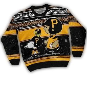 Pittsburgh Pirates Charlie Brown & Snoopy Holiday Sweatshirt