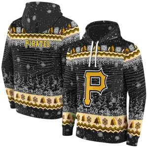Pittsburgh Pirates Christmas Trees All Over Print Hoodie