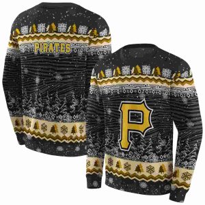 Pittsburgh Pirates Christmas Trees All Over Print Sweatshirt