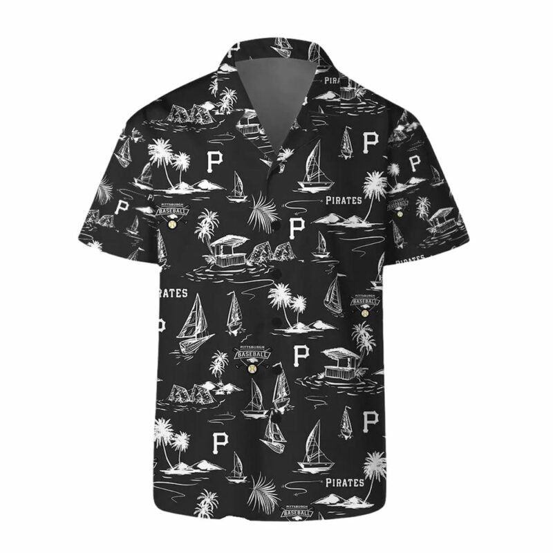 Pittsburgh Pirates Unisex Aloha Hawaiian Shirt - Coastal Sailing Graphic - Image 2