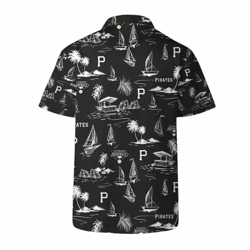 Pittsburgh Pirates Unisex Aloha Hawaiian Shirt - Coastal Sailing Graphic - Image 3