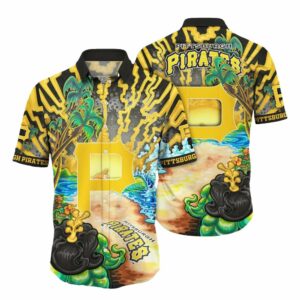 Pittsburgh Pirates Graphic Aloha Hawaiian Shirt for Men and Women
