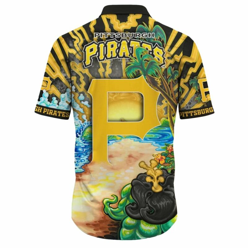 Pittsburgh Pirates Graphic Aloha Hawaiian Shirt for Men and Women - Image 3
