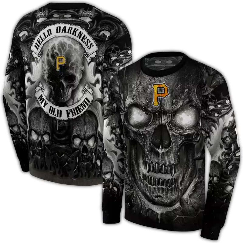 Pittsburgh Pirates Demonic Skull AOP Sweatshirt 1