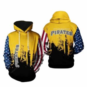 Pittsburgh Pirates 4th of July Graphic Hoodie - Unisex All Over Print