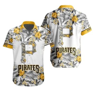 Pittsburgh Pirates Floral Graphic Aloha Shirt for Men and Women