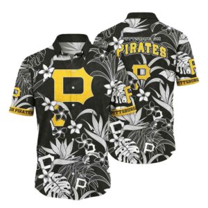 Pittsburgh Pirates Floral Aloha Shirt - Unisex Graphic Tropical Tee