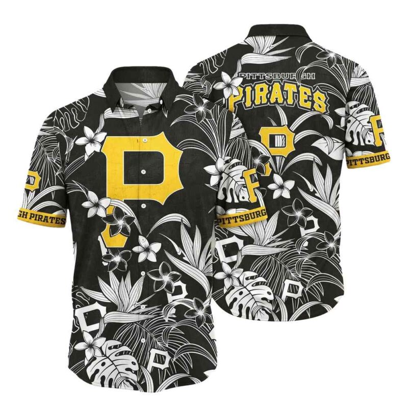 Pittsburgh Pirates Floral Aloha Shirt - Unisex Graphic Tropical Tee
