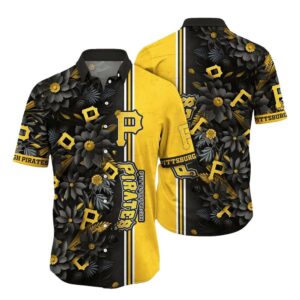 Pittsburgh Pirates Floral Aloha Shirt - Unisex Graphic Print Gift