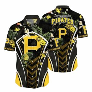 Pittsburgh Pirates Floral Aloha Shirt - Unisex Graphic Tropical Tee