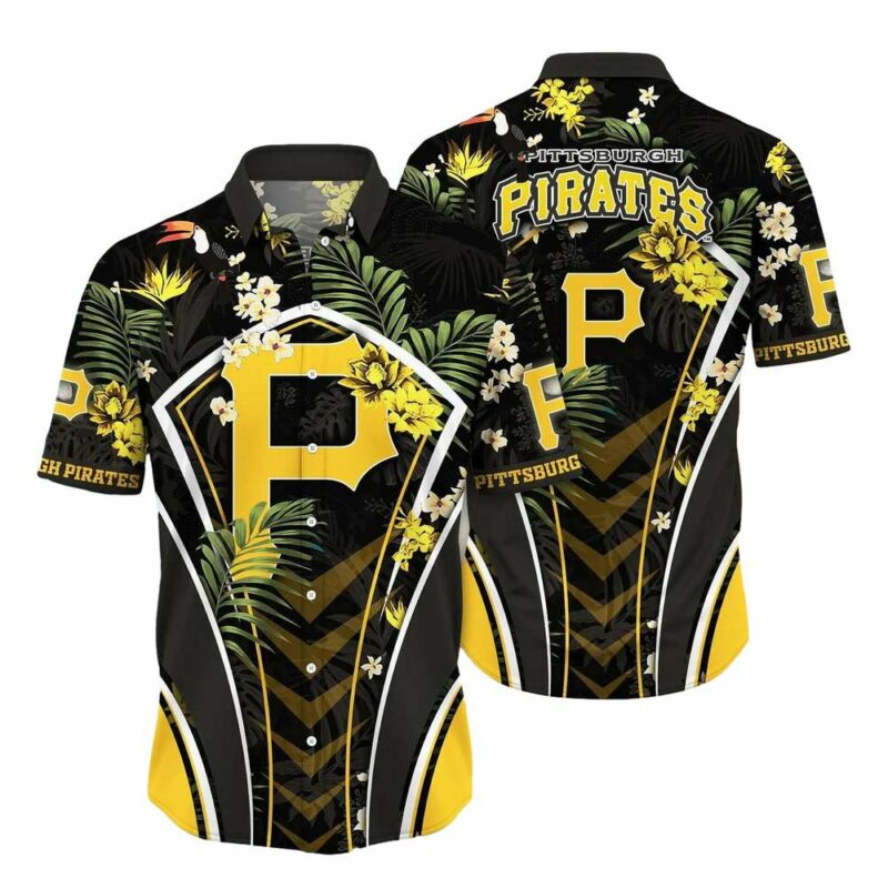 Pittsburgh Pirates Floral Aloha Shirt - Unisex Graphic Tropical Tee