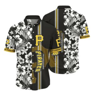 Pittsburgh Pirates Floral Aloha Shirt - Unisex Graphic Print Design