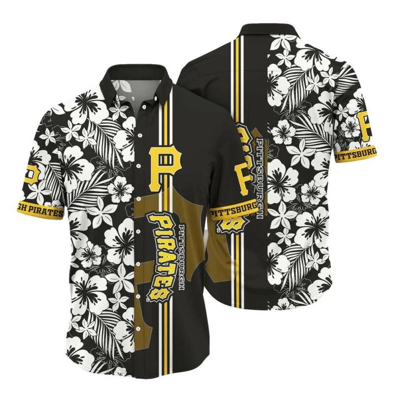 Pittsburgh Pirates Floral Aloha Shirt - Unisex Graphic Print Design