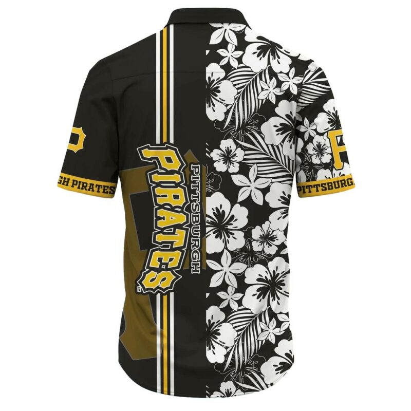 Pittsburgh Pirates Floral Aloha Shirt - Unisex Graphic Print Design - Image 3