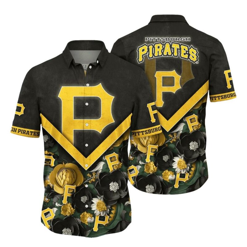 Pittsburgh Pirates Flower Tropical Hawaiian Shirt 1