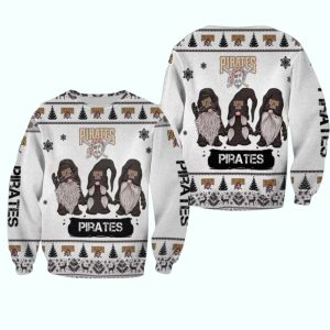 Pittsburgh Pirates Gnome Christmas Sweatshirt - Ugly Holiday Design