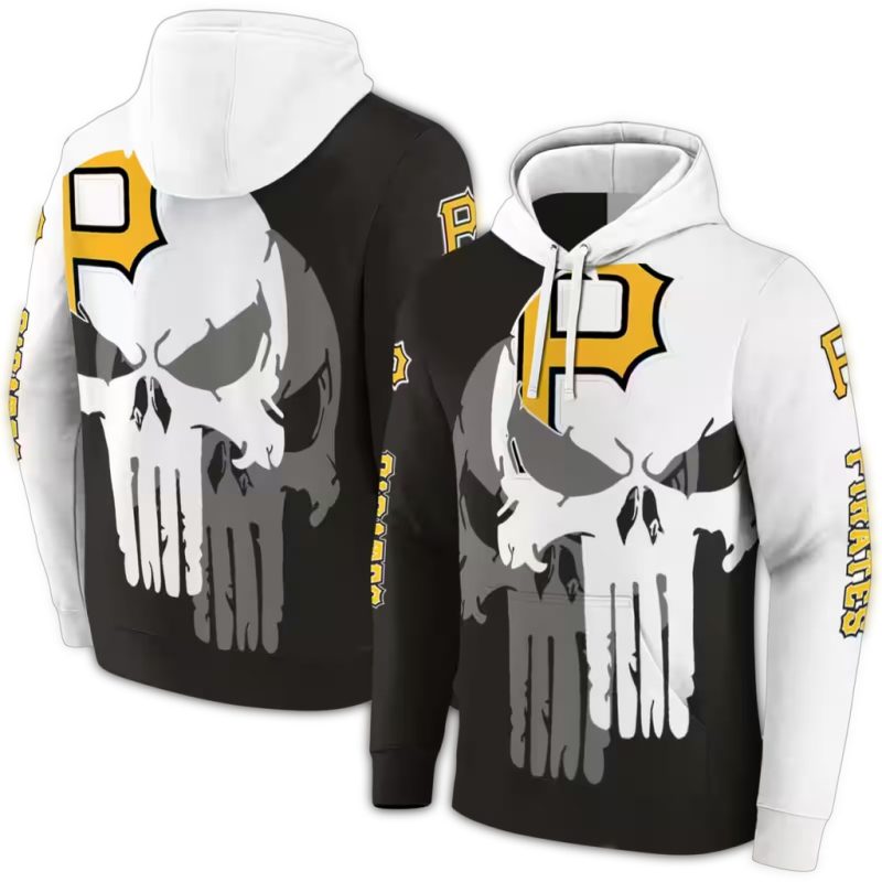 Pittsburgh Pirates Graphic Punisher AOP Hoodie 1