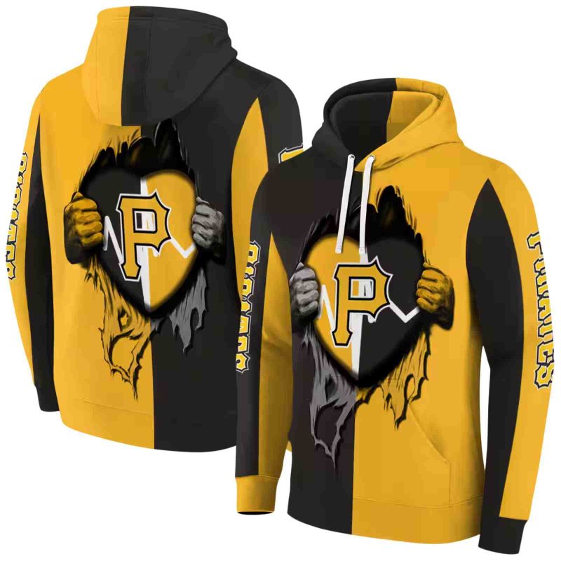 Pittsburgh Pirates Heartbeat Graphic AOP Hoodie 1