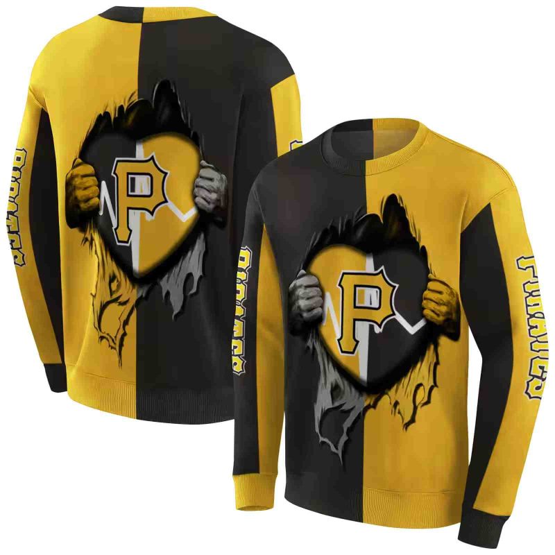 Pittsburgh Pirates Heartbeat Graphic AOP Sweatshirt 1