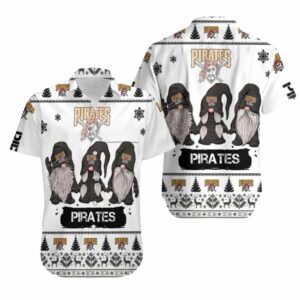 Pittsburgh Pirates Christmas Gnome Graphic Hawaiian Shirt for Men & Women