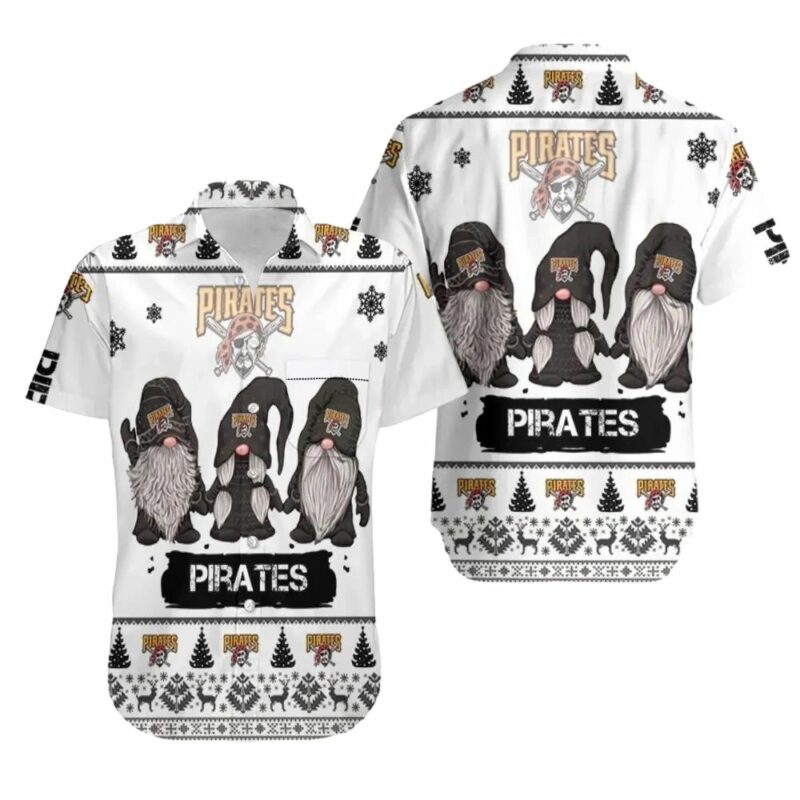 Pittsburgh Pirates Christmas Gnome Graphic Hawaiian Shirt for Men & Women